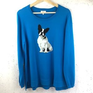 Crown & Ivy Boston Terrier Sweater